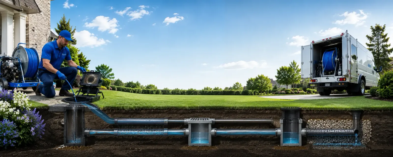 Outdoor drain cleaning information for Majestic, KY